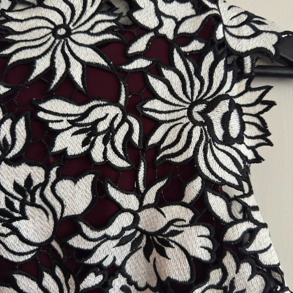 Self-Portrait Black and White Asymmetrical Dress UK8/US4 - Picture 3 of 6